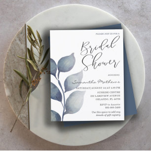 Papier Carton d'invitation de mariage bleu pour une fête