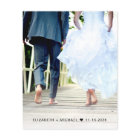 Carton d'invitation de réception de mariage bleu p