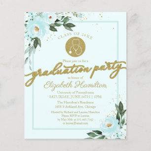 Papier Carton d'invitation école d'infirmières Grad Party