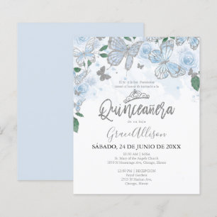 Papier Carton d'invitation pour Quinceanera papillon budg