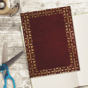 Papier Carton en cuir Rouge Faux