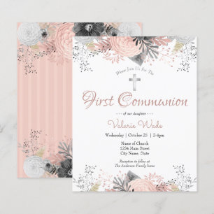 Papier Cartons d'invitation de budget de première communi