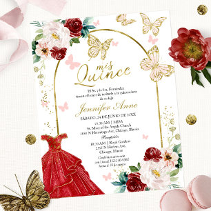 Papier Cartons d'invitation pour Quinceañera espagnole à 