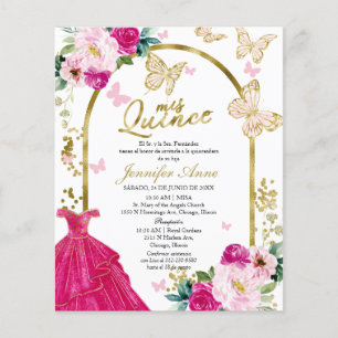 Papier Cartons d'invitation pour Quinceañera espagnole pa