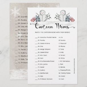 Papier Cartoon Moms Baby shower Snowman