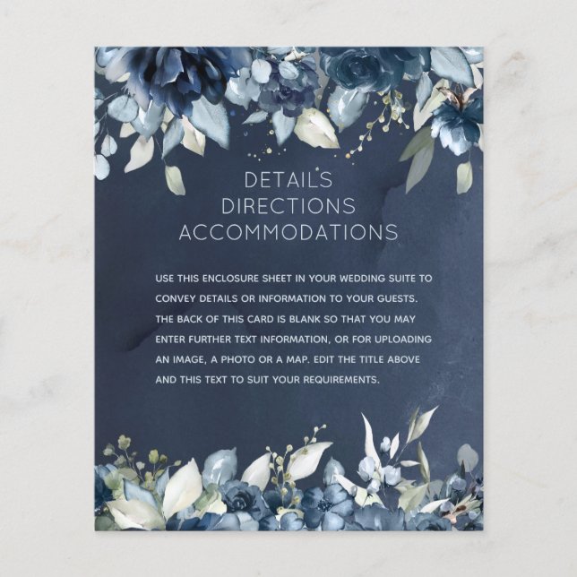 Papier Cascading Peonies Détails du Mariage Hébergements (Devant)