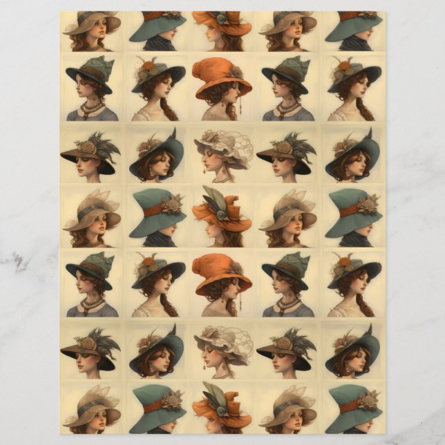 Papier Casquettes femmes mode SCV 3 (Devant)