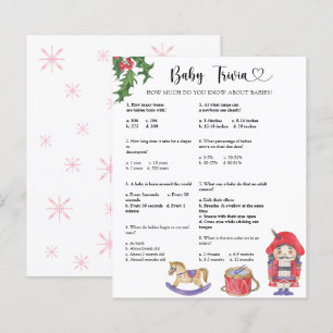 Papier Casse-Noisette - Bébé Quiz   Jeu de Baby Shower