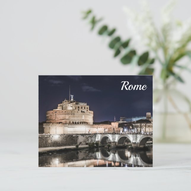 Papier Castel Sant Angelo la nuit à Rome (Debout devant)
