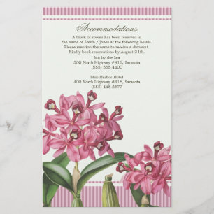 Papier Cattleya Orchidée rose Mariage Directions