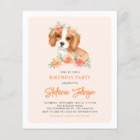 Cavalier King Charles Spaniel Invitation Anniversa