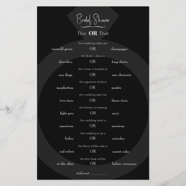 Papier Ceci ou cela - Donner des secrets Mariages (Devant)