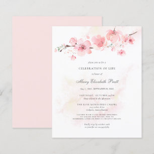 Papier Célébration budgétaire de la vie funéraire rose fl