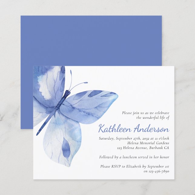 Papier Célébration budgétaire de la vie Invitation | Papi (Devant / Derrière)