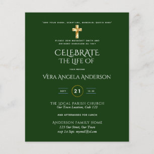 Papier Célébration de la vie Mémorial funéraire catholiqu