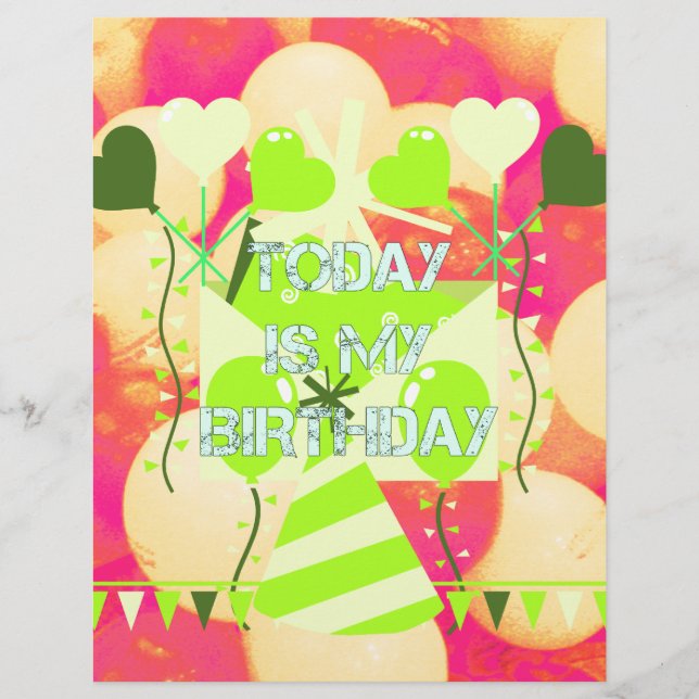 Papier Célébrer Mes Bénédictions Joyeuses d'Anniversaire (Devant)