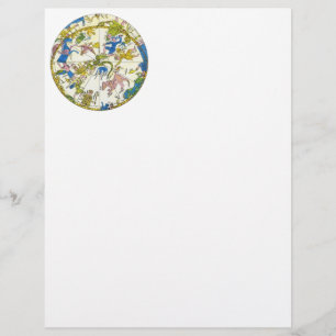 Papier Céleste Vintage, Sphère Arabe, Constellations