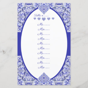 Papier Céramique bleu dentelle de grèce