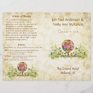 Papier Cercle de Forêt Magique de l'Amour Mariage d'arbre