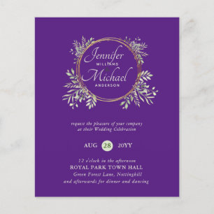 Papier Cercle de verdure pour invitation de mariage à pet