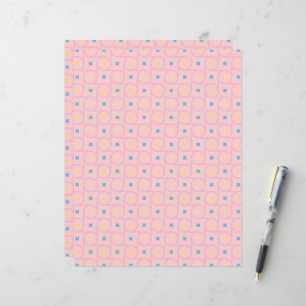 Papier Cercle de verrouillage rose moderne du milieu du s