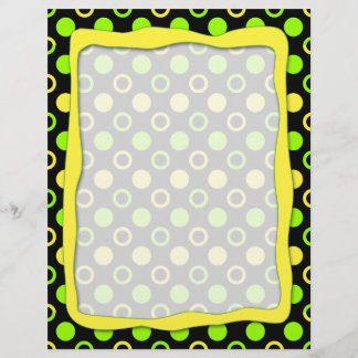 Papier Cercles et Pois de citron et de citron vert par ST