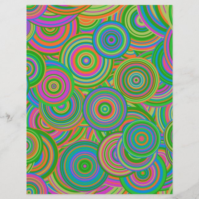 Papier cercles rétro (Devant)
