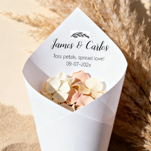 Papier Cérémonie Confetti Toss de mariage Petal Cones
