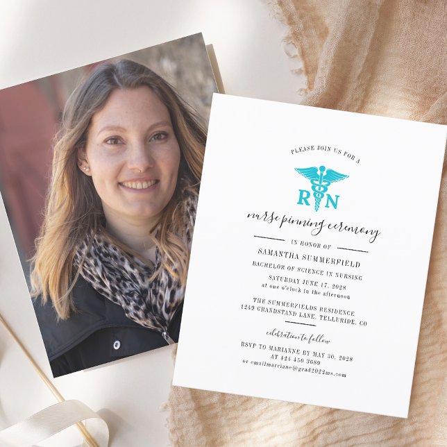 Papier Cérémonie de remise des diplômes de soins infirmie (Graduation Nurse Pinning Ceremony 2025 Invitation)