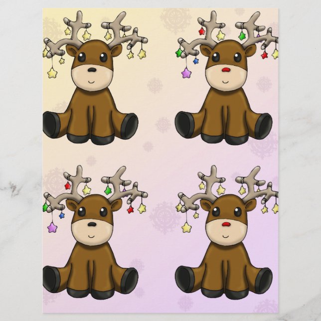 Papier Cerfs communs (Devant)