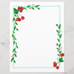 Papier Cerise encadrée fixe
