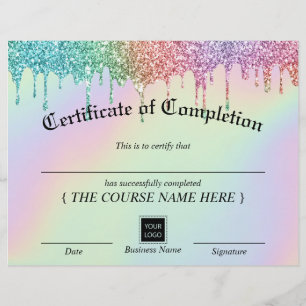 Papier Certificat d'achèvement de la chaudière holographi