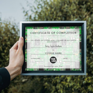 Papier Certificat d'achèvement d'électronique et d'ingéni