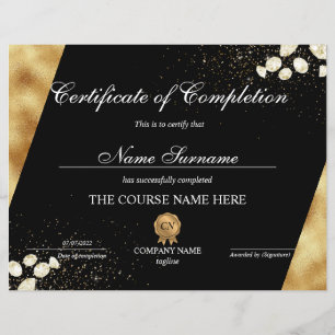 Papier Certificat d'achèvement Prix Diamant