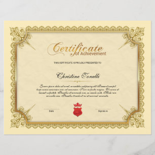 Papier Certificat D'Appréciation
