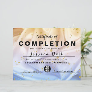 Papier Certificat d'attribution de Parties scintillant bl