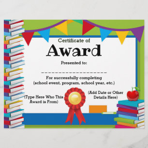 Papier Certificat d'attribution Enfants personnalisables