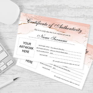 Papier Certificat d'authenticité