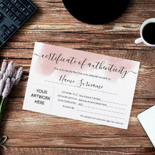 Papier Certificat d'authenticité