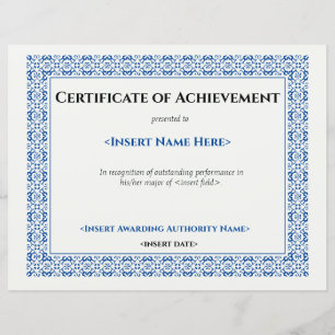 Papier Certificat d'avènement