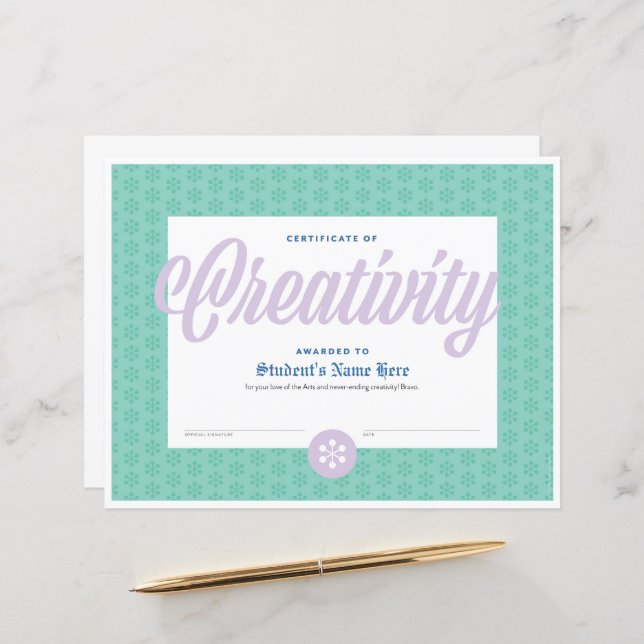 Papier Certificat de bonté (Devant/Arrière en situation)