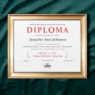 Papier Certificat de Diplôme de Remise des Prix Couronne