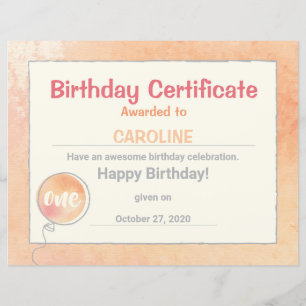 Papier Certificat de fête d'anniversaire Ballons Clip Art