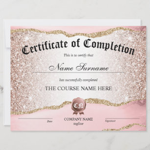 Papier Certificat de fin de cours