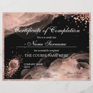 Papier Certificat de fin de cours
