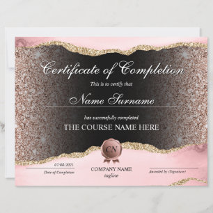 Papier Certificat de fin de cours