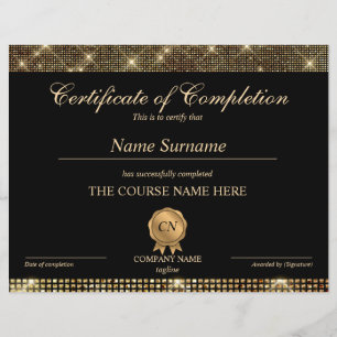Papier Certificat de fin de cours