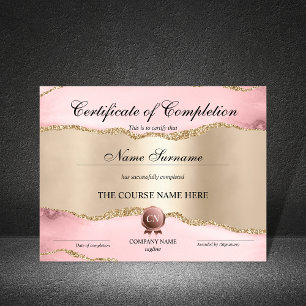 Papier Certificat de fin de cours