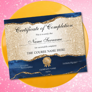 Papier Certificat de fin de cours