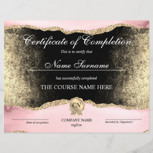 Papier Certificat de fin de cours